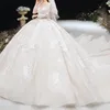 Luxe Dubai Baljurk Trouwjurken Lange Mouwen Kant Geappliceerde Bruidsjurken Elegante Arabische Custom Made Vestidos De Novia