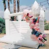 10x10ft Tam PVC Düğün Bulma Kalesi Şişme Atlama Yatağı Bounce House Jumper Beyaz Bouncer House Fun For Fun Çocuk Oyuncakları İçinde Blower ile