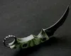 Cuchillo de garra táctica para exteriores Karambit de hoja fija de alta calidad D2, hoja de lavado de piedra negra, mango completo Tang G10 con Funda de cuero