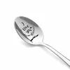 Personlig Rostfritt stål Sked Bröllopsjubileum Långt handtag Kaffe Spoon Alla hjärtans dag Present RRF13474