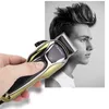Kemei1990 kit de barbeiro cortador de cabelo aparador profissional para homens corte de cabelo recarregável salão de beleza aparadores elétricos barbeador LCD Dis2144851