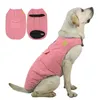 Abbigliamento per cani di grossa taglia Abbigliamento invernale Giacche calde Gilet bifacciale impermeabile per Teddy Golden Retriever Bulldog DHL Ship