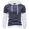 2021 Höst Hooded Sweatshirts Nya Patchwork Casual Män Pullovers Fashion Streetwear Hoodies Personlighetälskare Hooded Sportswear