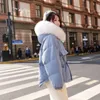 Fitaylor inverno caldo 90% piumino d'anatra bianco Parka da donna grande collo in vera pelliccia di procione con cappuccio giacca corta cappotto allentato piumino 200919