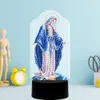 New 5D DIY Special Shaped LED Diamond Painting Night Light 7 Color Lamp Pad Acrylic Board landscape Home Decoration Gift 201112