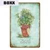 Garden Decor Herb Metal Poster Vintage Tin Signs Flowers Wall Art Decor Family Home Room Outdoor Kitchen Decoration Yi-028