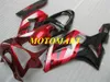 川崎忍者ZX 6R 600CC 03 04 ZX6R 636 2003 2004 ABS Red Black FairingsセットZX46