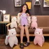 Nice 35CM/50CM Cute Saddle Alpaca Plush Toys Soft Plush Alpacasso Alpaca Dolls Stuffed Animal Toy Children Birthday Gift LJ201126