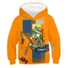 Sweat-shirts imprimés en 3D, vêtements pour enfants, hauts pour garçons, automne et hiver, sweat à capuche pour enfants, plantes Vs. Zombies Pull Casual Fun Boy Sweats à capuche LJ201216