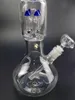 Blue and Black Transparent Glass Water Hookah Pipe of Hoses Smoking Bong for Tobacco