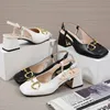 Chunky heels kvinnor 2021 svart tacones blancos de mujer sapatos femininos zapatos fiesta skor sandaler 0227