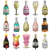 도매 큰 winebottle 풍선 50pcs / lot 알루미늄 호 일 풍선 샴페인 위스키 풍선 생일 파티 장식