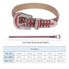 Słynna marka Diamentowy Studged Belt Western Cowboy Jeans Sparkle Men PU Skórzany pasek Prestiżowy Projektant Rhinestone Pas Dla Kobiet Mężczyzna AA220312