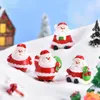 Kerstmis miniatuur beeldjes Sneeuwman Santas Xmas Sneeuwlandschap Bonsai Decoratie Hars Craft Gift Fairy Garden Accessoire DBC BH4392