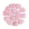 Healing Crystal Natural Rose Quartz Love Heart Worry Stone Chakra Reiki Balansering för DIY Craft 1 "Heminredning JK2101XB