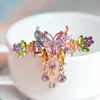 Morkopela Hair Clips Butterfly Enamila Vintage Charm Rhinestone Hair Clips Women Banquet Claw Accessoires Party Jewelry 3058470
