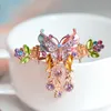 Morkopela Hair Clips Butterfly esmalte o charme vintage Rhinestone Hairpin Clips Women Women Banquet Claw Accessoires Jewelry6280873