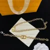 New Dangle Bracelet Necklace Earrings Pendants Suit Street fashion Letter Design for Man Woman Unisex Chain Bracelets Necklaces Jewelry High Quality