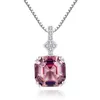 S925 Sterling Silver Necklace for women pendant necklace with Morganite noble jewelry accessories whole2339249