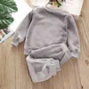 Baby Clothes Flannel Kids Pyjamas Winter Lounge Set Long Johns Kids Clothes Girls Loungewear Clothes Boys Sleepwear Pyjamas Suit LJ201216