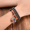 Beaded Armband 7 Chakra Yoga Crystal Stone Beads String Gallstone Energy Armband Life Tree Grind Necklace Set