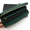 Mode femmes portefeuilles classique femmes pochette portefeuille en cuir véritable longue fermeture éclair portefeuille organisateur portefeuilles sac à main avec boîte