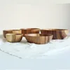 Grande scodella per zuppa in legno fatti a mano contenitori per alimenti sani piatti per la cena insalata vintage riso tagliatelle da tavola in stile giapponese 201214