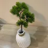 시뮬레이션 된 소나무 바늘 식물 아름다움 45 포크 결합 된 가짜 소나무 분기 녹색 식물 화분 환영 소나무 조경 프로젝트 홈 장식 CX220210