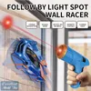 EMT ST1 Láser infrarrojo Control remoto Escalada en pared Coche de juguete, Succión eléctrica, Rotación de 360 ﾰ, Luces hermosas, Regalo de Navidad para niños, USEU