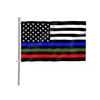 Thin Blue Red Green Line American Flags Banners 3' x 5'ft 100D Polyester With Two Brass Grommets