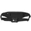 Black Fanny Packs para Homens Ciclismo Cintura Saco Pack Ajustável Strap Com Bicicleta Ao Ar Livre Esporte Simples Workout Sacos Q0705