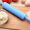 Silicone Rolling Pin Nonstick Rolling Pin Fondant Cake Dough Roller Baking Cook Pastry Tool DIY Dumpling Roller Kitchen Accessories ZYY66