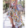 Women Boho Beach Dress Two Piece Set Summer Dress 2020 Vintage Printed Pad Crop Top Sexig Maxi Dresses Plus Size Long Vestidos LJ200814