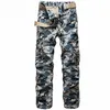 Buona qualità tattico militare allentato Camo Cargo Pants Uomo Camouflage Cotton Workout Uomo Pantaloni lunghi casual Primavera 201128