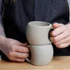 Creative Retro Keramikmugg Stöd Kaffekopp Mjölk Hem Japanskt Te Office Drinking Breakfast Cup 220311