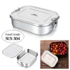 Lunch Container Stainless Steel Bento Food Container G.a HOMEFAVOR Snack Storage Box For Kids Women Men T200530