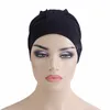 Cor sólida macio gorro modal simples mulheres muçulmanas turbante interior chapéus Ramadan islâmico hijab cap cabeça capa eid headwear