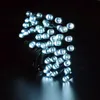 Beste gloednieuwe wit 100 LED Solar String Fairy Light Christmas Party Waterdichte vakantie verlichtingshoeken Hoogwaardige materiële snaren