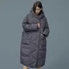 Hiver et Automne Outwear Femmes Blanc Canard X-Long Down Veste Chaude à Capuche Mode Cocoon Parkas Plus La Taille 7XL Conception 201102