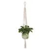 Flower pot hanging basket Plant Hanger Hook Flower Pot Handmade Knitting Natural Fine Cordage Planter Holder Basket Balcony Decora8199504