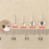 Sterling 925 Silver Ear Studs Findings Stud with Back, Earring Base and Back Stopper Sets Wholesale 50 Pairs