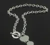 Julgåva silver kärlek halsband armband set bröllop uttalande smycken hjärthänge halsband armband set 2 år 1246f