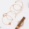 Fashion Bracelet Watches Women 5 Pcs Set Luxury Rose Gold Lady Watches Starry Sky Magnet Buckle Gift Watch for Female 201204219n