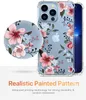 Klare Blumen TPU Stoßfänger Weiche Handyhäuser Stoßfest Schutzfrauen Mädchen Slim Fit Blumenabdeckung für iPhone 11 12 13 PRO MAX XS XR 7 8PLUS