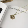 High quality Korean 925 sterling silver necklace 18K gold sun personality necklace for women wedding high-end fashion jewelry Q0531