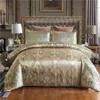 7 Renkler Saten Jakarlı 3 Adet Setleri Yeni Varış Yatak Seti Klasik Desen Avrupa Tarzı Yorgan Kapak ve Yastık Setleri