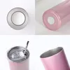 20 oz ışıltılı gökkuşağı boya tumblers süblimasyon 600 ml paslanmaz çelik fincan su kahve kupa payet kapakları meyve suyu sıcak satış