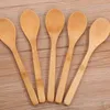 20*4cm Handmade Natural Bamboo Soup Ice Cream Long Spoons For Wedding Party Home Kitchen Dining Bar