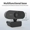 HD 1080P Webcam Mini Ordinateur PC WebCamera avec Microphone Caméras Rotatives pour Diffusion en Direct Appel Vidéo Conférence Travail OTTIE