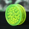 60MM Plastic Grinder Tabacoo Herb with Magnet 3 Layers Parts Smoking accessories Blank Color Shaped